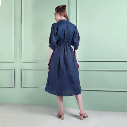 Azure | Hemp Dress | Midnight Blue | Verified Sustainable by Brown Living™