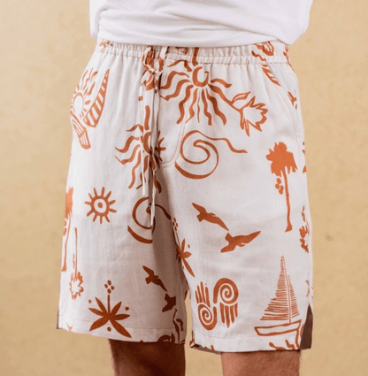 Azure Shorts - Print - Hemp Tencel | Verified Sustainable by Brown Living™