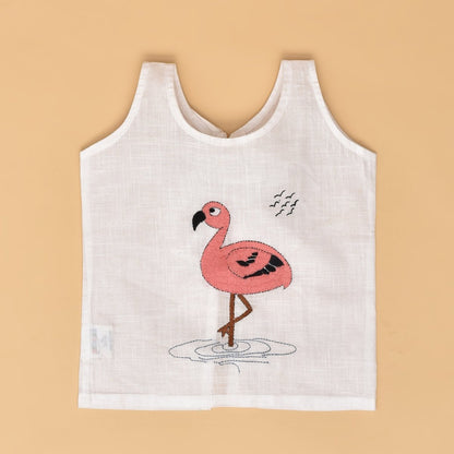 Backyard Buddies - Giraffe, Dino, Ant & Flamingo Back Open Pure Cotton Baby Jabla Set of 4 | Verified Sustainable by Brown Living™