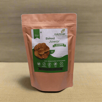 Baked Jowar Chips with Flax seeds & Watermelon Seeds 150 g | Verified Sustainable by Brown Living™