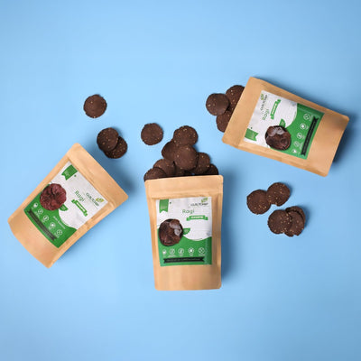 Baked Ragi Chips 150 g + 50 g Free – Healthy Snacks on Brown Living™. SKU: 026 - 00807 - VRO - 200006. Img 3.