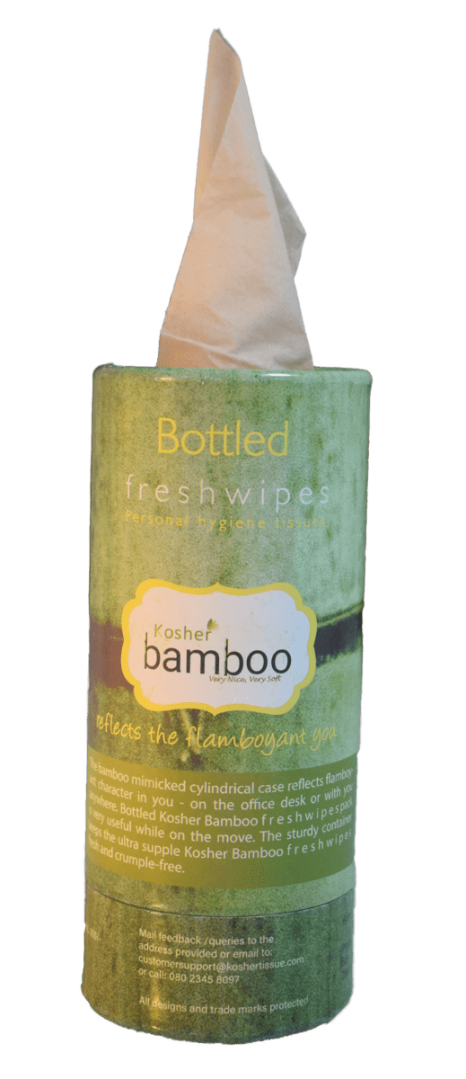 Bamboo Bottled Facial Tissue | 80 Pulls - Refillable Canister - With one Extra refill Pack - 2 Ply | Verified Sustainable by Brown Living™