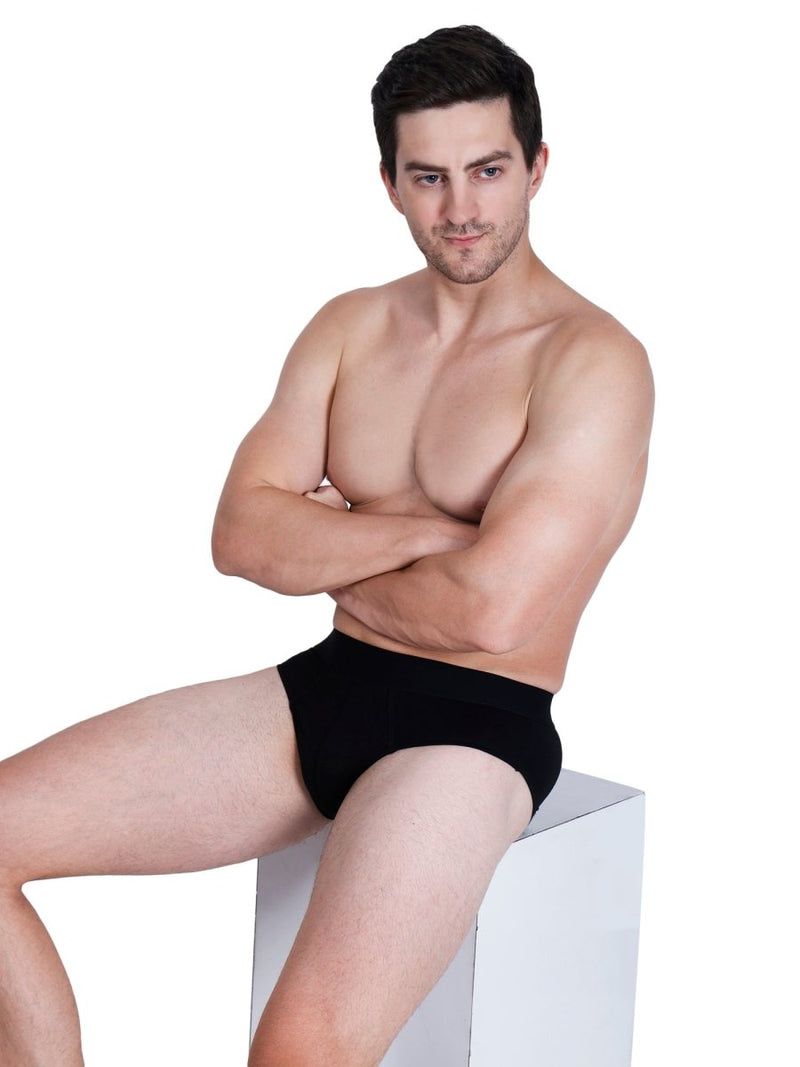 Bamboo Fabric Men's Underwear Super Comfortable | Black | Verified Sustainable by Brown Living™