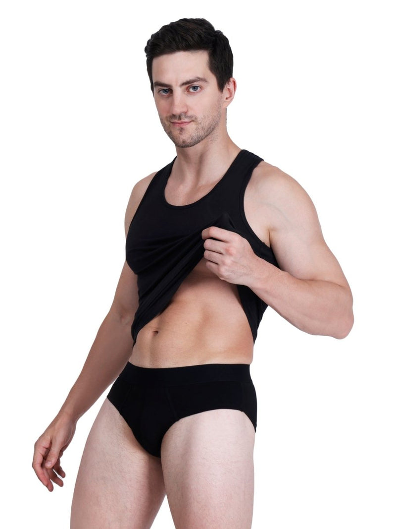 Bamboo Fabric Men's Underwear Super Comfortable | Black | Verified Sustainable by Brown Living™