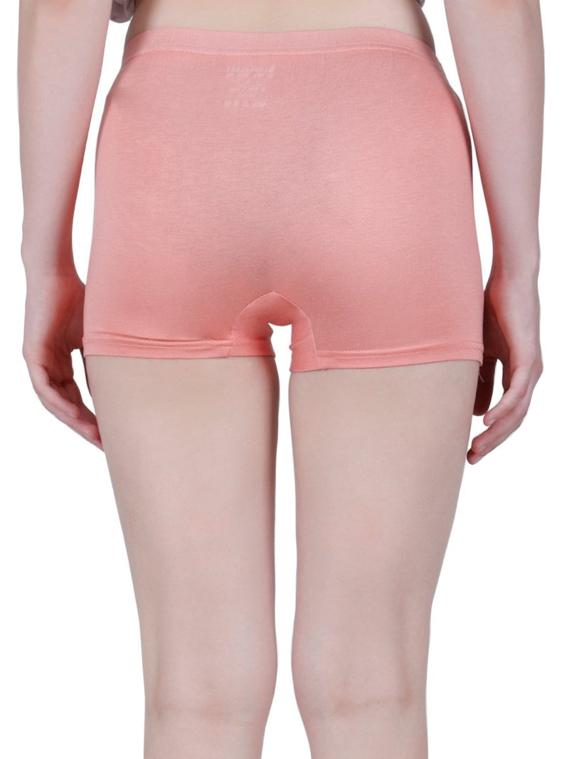 Bamboo Fabric Mid Rise Shorts Pack of 2 | Peach & Blue | Verified Sustainable by Brown Living™