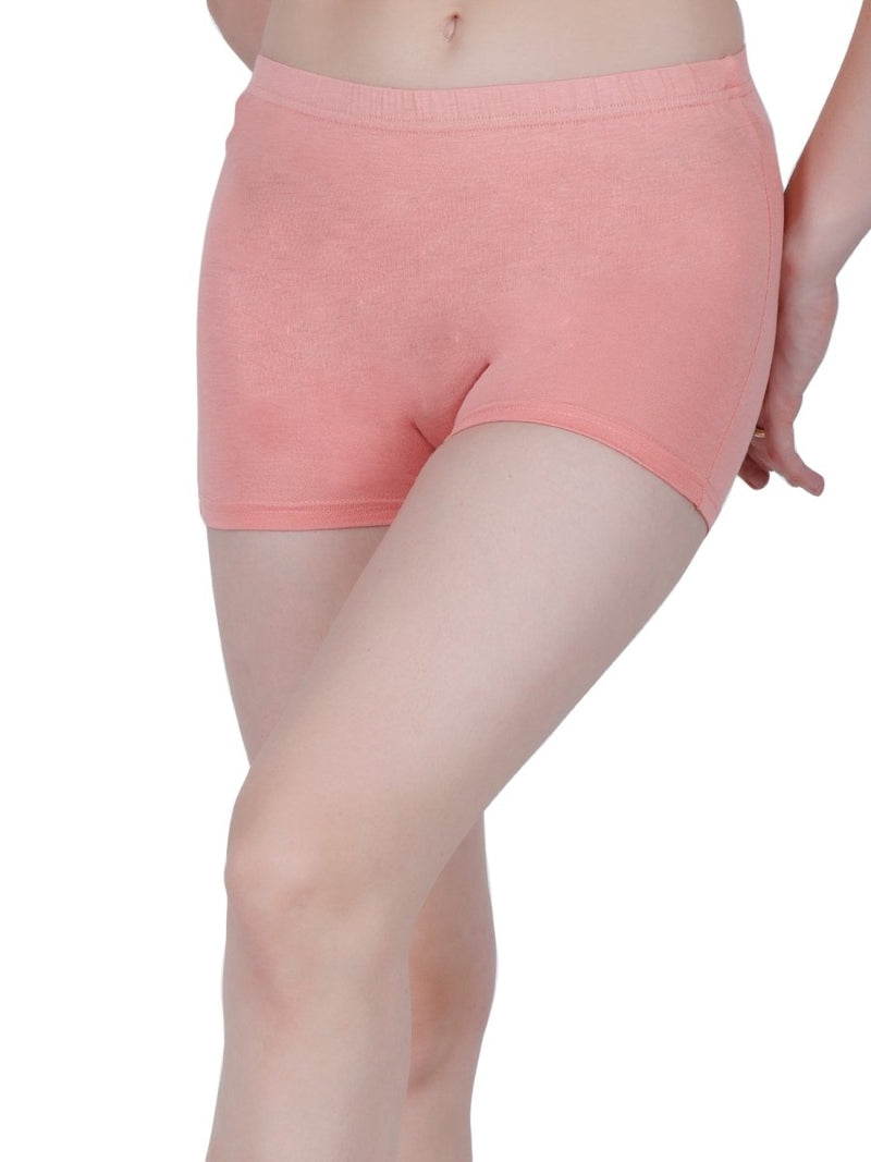 Bamboo Fabric Mid Rise Shorts Pack of 2 | Peach & Blue | Verified Sustainable by Brown Living™