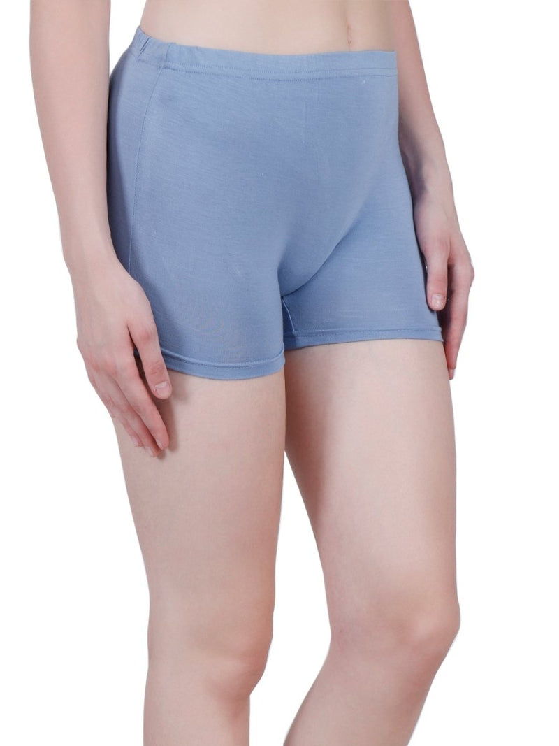 Bamboo Fabric Mid Rise Shorts Pack of 2 | Peach & Blue | Verified Sustainable by Brown Living™