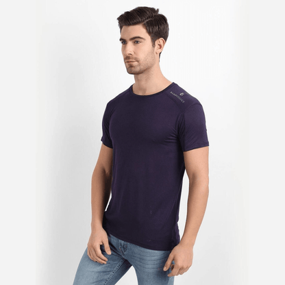 Bamboo Fabric Navy T-shirt For Men – Mens T-Shirt by Bamboology available on Brown Living™. M Navy. SKU: 225 - 09595 - BAMBOOLOGY - BTAW21MNSTSHIRTHS52. Img 1.
