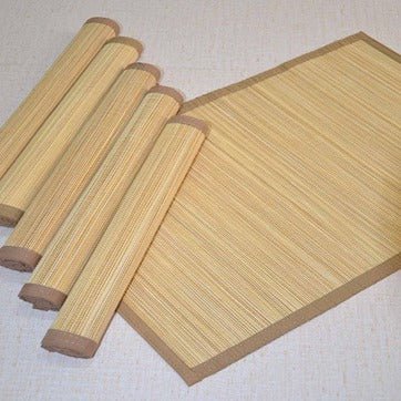Bamboo Placemats Set of 6 – Eco - Friendly Dining Essentials – Table Linens on Brown Living™. SKU: BAPMAT009H. Img 2.