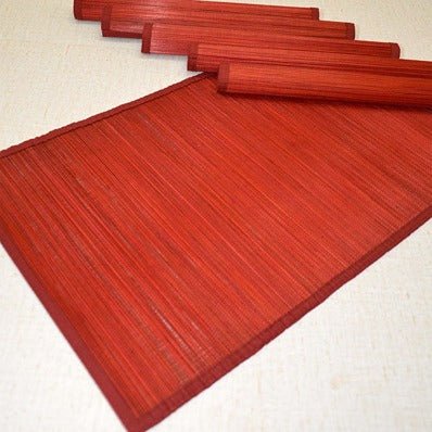 Bamboo Placemats Set of 6 – Eco - Friendly Dining Essentials – Table Linens on Brown Living™. SKU: BAPMAT009I. Img 4.
