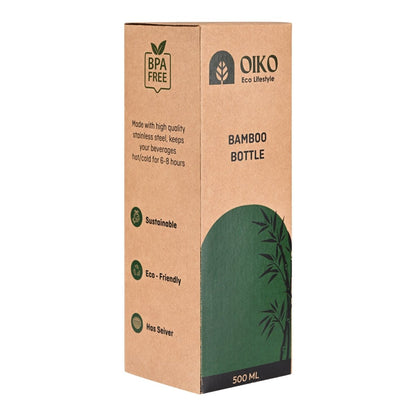 Bamboo Stainless Steel Water Bottle (Insulated) | Verified Sustainable by Brown Living™