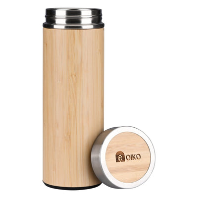 Bamboo Stainless Steel Water Bottle (Insulated) – Bottles & Sippers on Brown Living™. SKU: BA/BO/P1. Img 4.