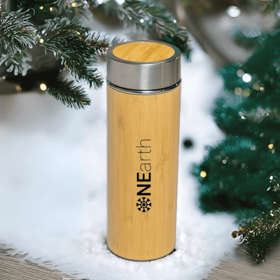 Bamboo & Steel Insulated Bottle - 450ml – Bottles & Sippers on Brown Living™. SKU: OEP723. Img 1.