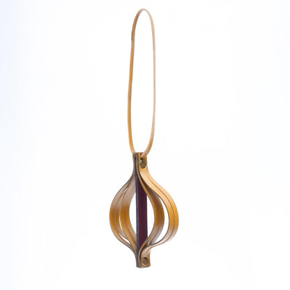 Banana Leather & Apple Leather Festive Decor Handcrafted Christmas Lantern (Mustard) – Decor & Artefacts on Brown Living™. SKU: XMGH1014. Img 3.