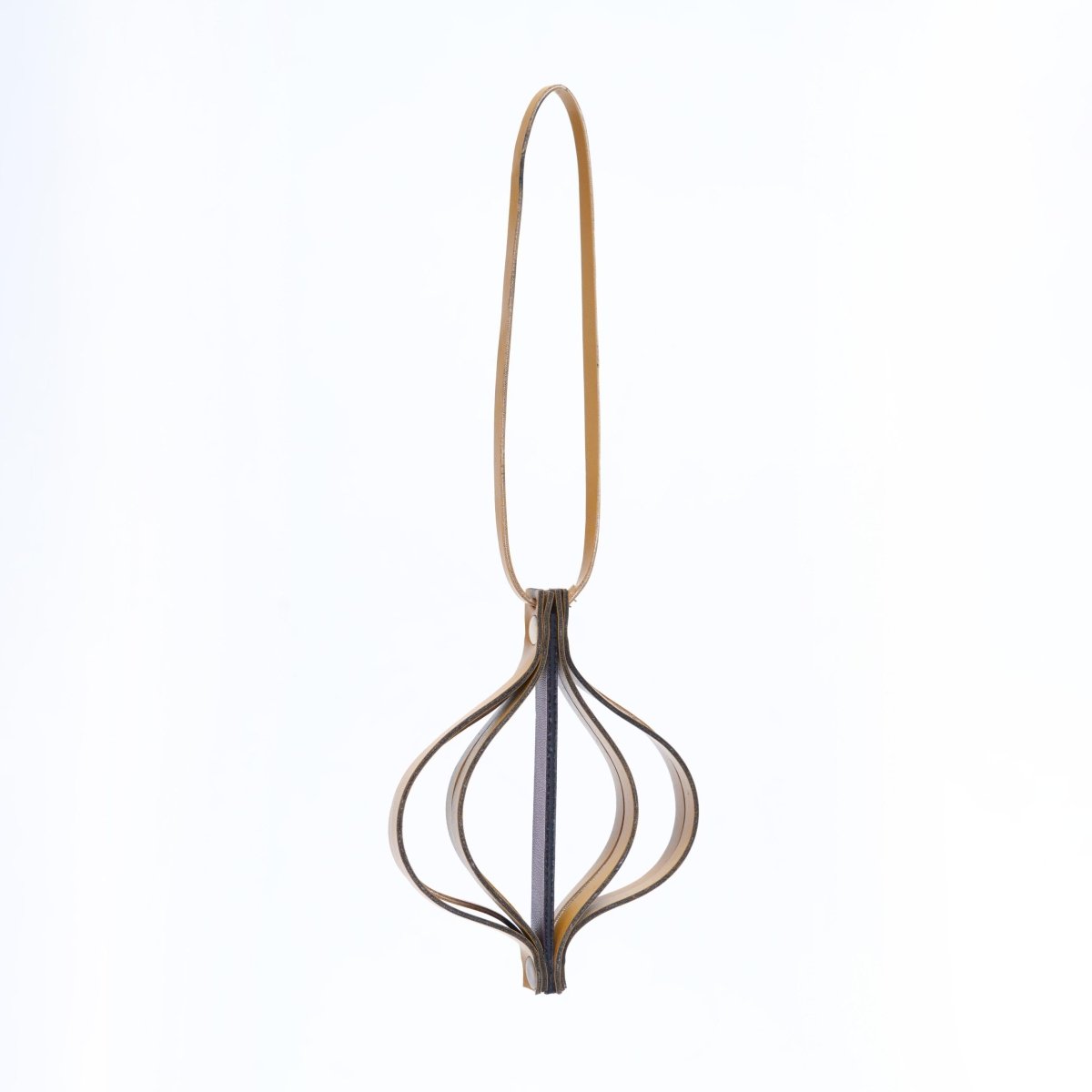 Banana Leather & Apple Leather Festive Decor Handcrafted Christmas Lantern (Mustard) – Decor & Artefacts on Brown Living™. SKU: XMGH1014. Img 2.