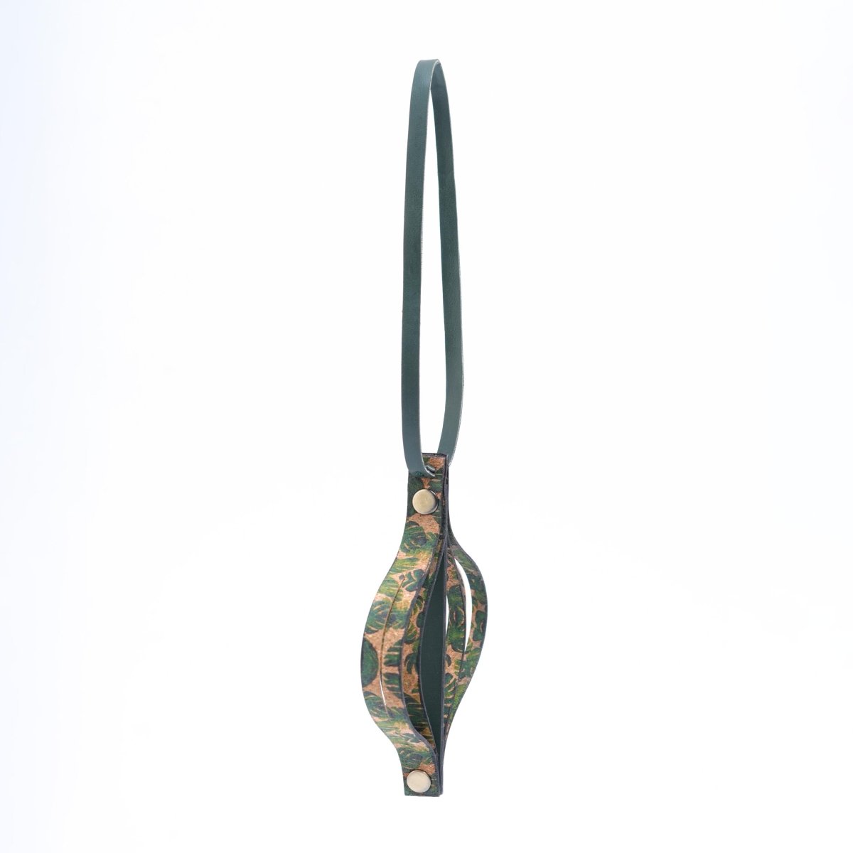Banana Leather & Cork Festive Decor Handcrafted Christmas Lantern (Green) – Decor & Artefacts on Brown Living™. SKU: XMGH1012. Img 3.
