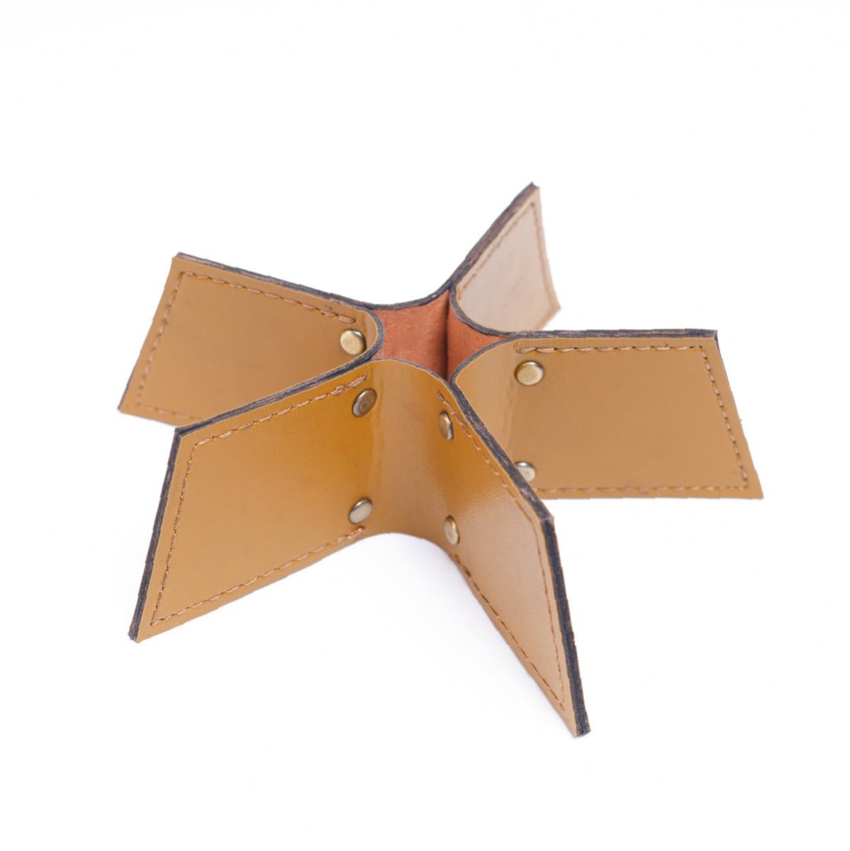 Banana Leather Festive Decor Handcrafted Christmas Candleholder (Mustard) – Decor & Artefacts on Brown Living™. SKU: XMGH1011. Img 5.