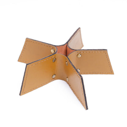 Banana Leather Festive Decor Handcrafted Christmas Candleholder (Mustard) – Decor & Artefacts on Brown Living™. SKU: XMGH1011. Img 5.