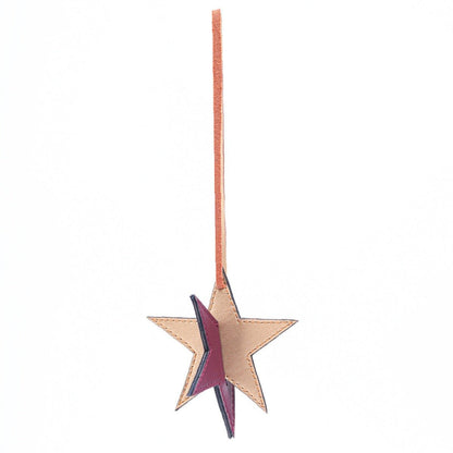 Banana Leather Festive Decor Handcrafted Christmas Star (Orange) – Decor & Artefacts on Brown Living™. SKU: XMGH1006. Img 3.