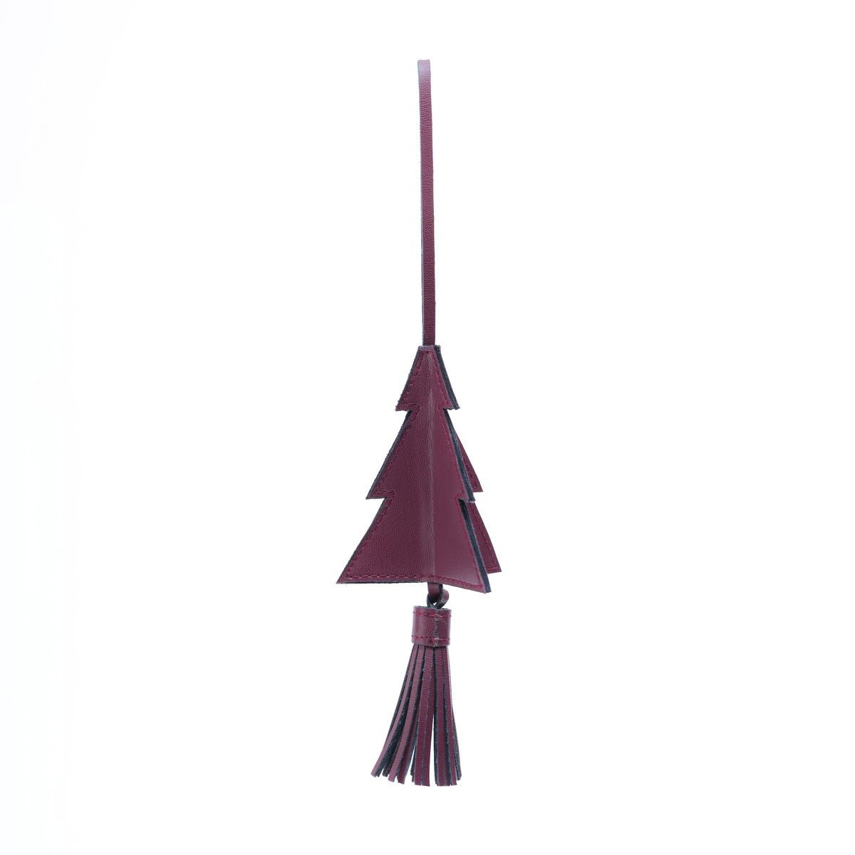 Banana Leather Festive Decor Handcrafted Christmas Tree (Maroon) – Decor & Artefacts on Brown Living™. SKU: XMGH1009. Img 2.