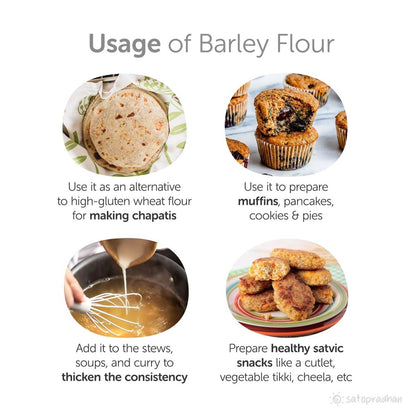 Barley Flour 800g - Organic, Low - Gluten, High - Fiber Flour | Verified Sustainable by Brown Living™