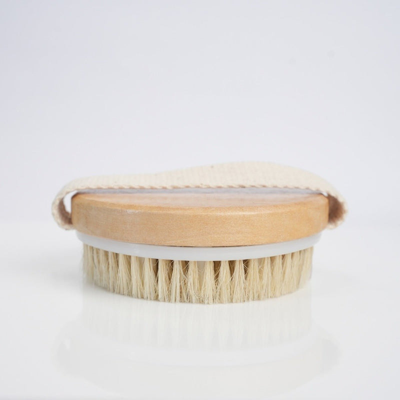 Beach Wood Body Scrubber Dry Brush - Round Shaped | Verified Sustainable by Brown Living™