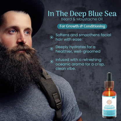 Beard & Mustache Oil | In the Deep Blue Sea | Verified Sustainable by Brown Living™