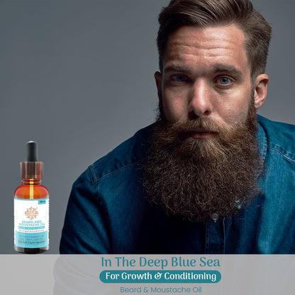 Beard & Mustache Oil | In the Deep Blue Sea | Verified Sustainable by Brown Living™