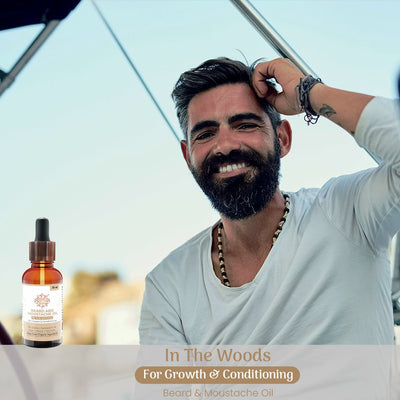 Beard & mustache Oil | In the Woods – Beard Oil on Brown Living™. SKU: pnhpl - boil - 001. Img 5.