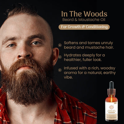Beard & mustache Oil | In the Woods – Beard Oil on Brown Living™. SKU: pnhpl - boil - 001. Img 3.