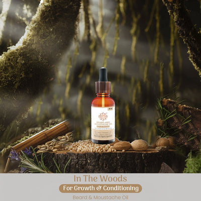 Beard & mustache Oil | In the Woods – Beard Oil on Brown Living™. SKU: pnhpl - boil - 001. Img 4.