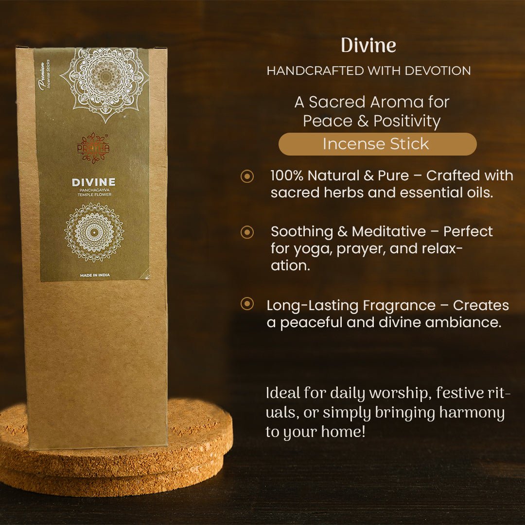 Bee Happy Incense stick Panchgavya Temple flower – Divine ( 60 sticks ) | Verified Sustainable by Brown Living™