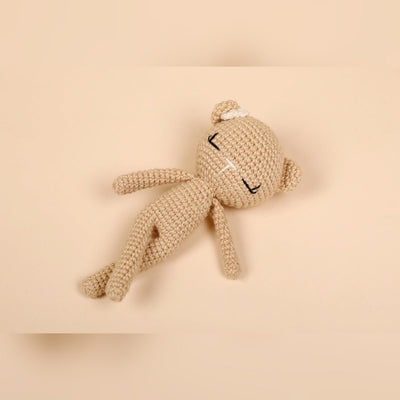 Beige Bear Crochet Baby Doll – Soft Plush for Infants – Dolls & Dollhouses on Brown Living™. SKU: CBD04BE. Img 2.