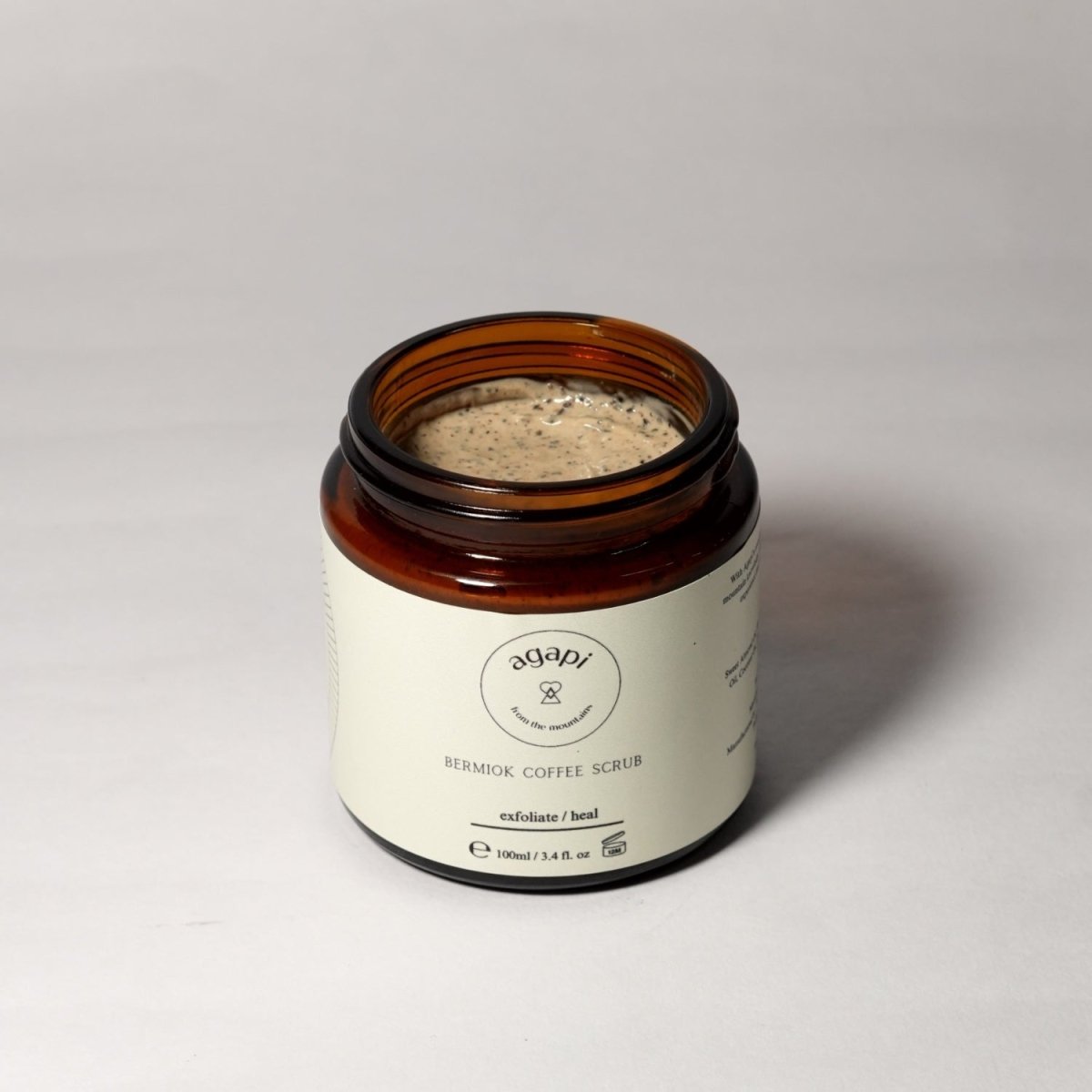 Bermiok Nourishing Coffee Scrub - 100g – Body Scrub by Agapi available on Brown Living™. . SKU: BCCS - 01. Img 1.