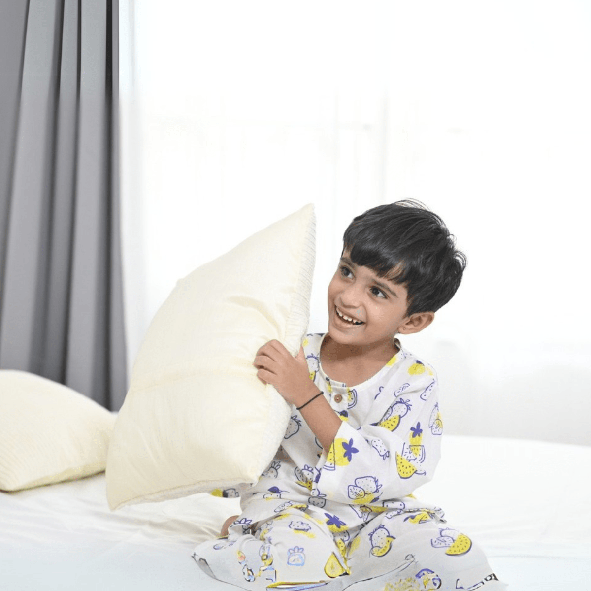 Berry Bliss Unisex Kids Cotton Pajama Set, Kurta & Pajama Set | Verified Sustainable by Brown Living™