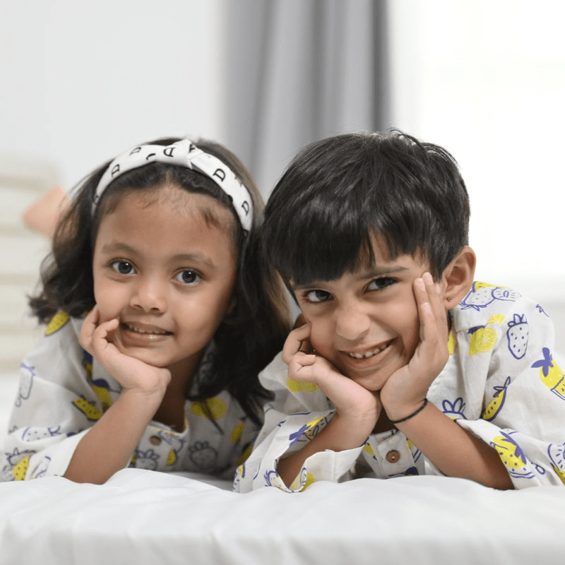 Berry Bliss Unisex Kids Cotton Pajama Set, Kurta & Pajama Set | Verified Sustainable by Brown Living™