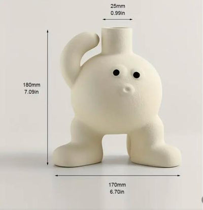 Big Feet Flower Vase - Scratching Head Quirky Decor – Home Decor on Brown Living™. SKU: V - 292. Img 2.