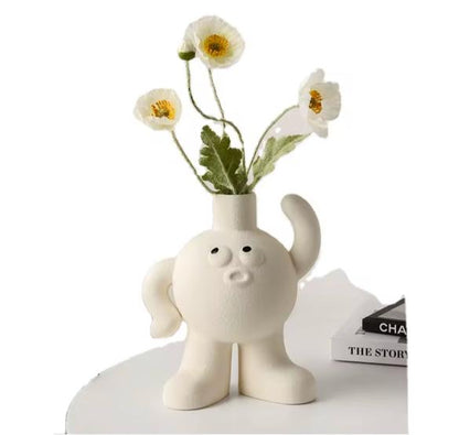 Big Feet Flower Vase - Scratching Head Quirky Decor | Verified Sustainable by Brown Living™
