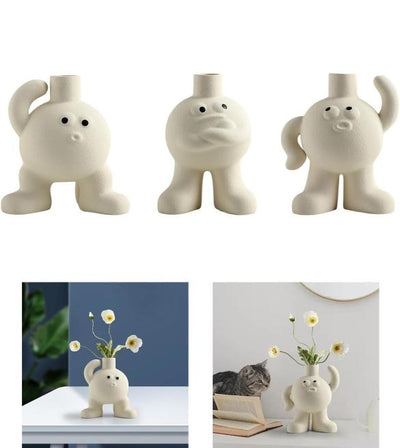 Big Feet Flower Vase - Scratching Head Quirky Decor – Home Decor on Brown Living™. SKU: V - 292. Img 6.