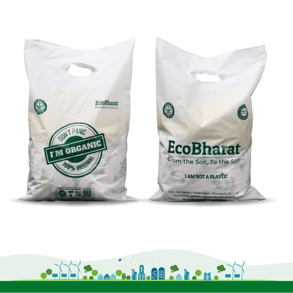 Biodegradable and Compostable D - cut Carry Bags | Multi purpose bags | Verified Sustainable by Brown Living™