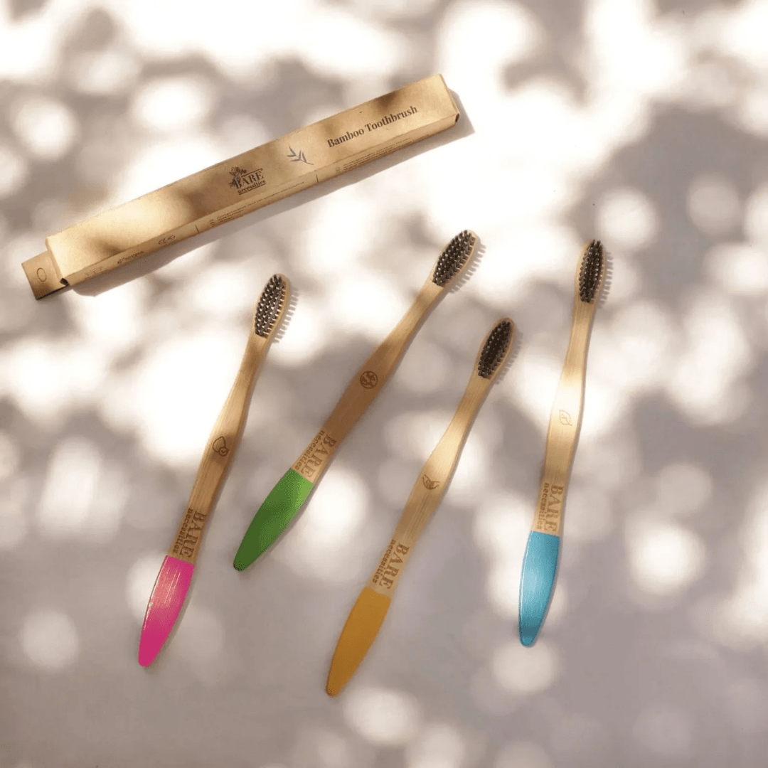 Biodegradable Bamboo Toothbrush with Compostable Handle | Verified Sustainable by Brown Living™