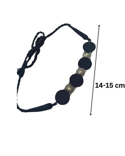 Black Fabric Choker with Oxidised Charm – Womens Necklaces by The serene by Rainvas available on Brown Living™. . SKU: RVS - SER - NECK - 21. Img 5.