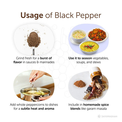 Black Pepper 100g - Organic, Natural Whole Spices | Verified Sustainable by Brown Living™