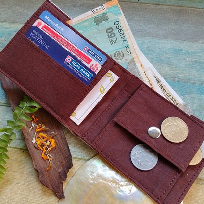 Black Strokes Fabric Wallet | Lightweight Handcrafted Wallet | Verified Sustainable by Brown Living™