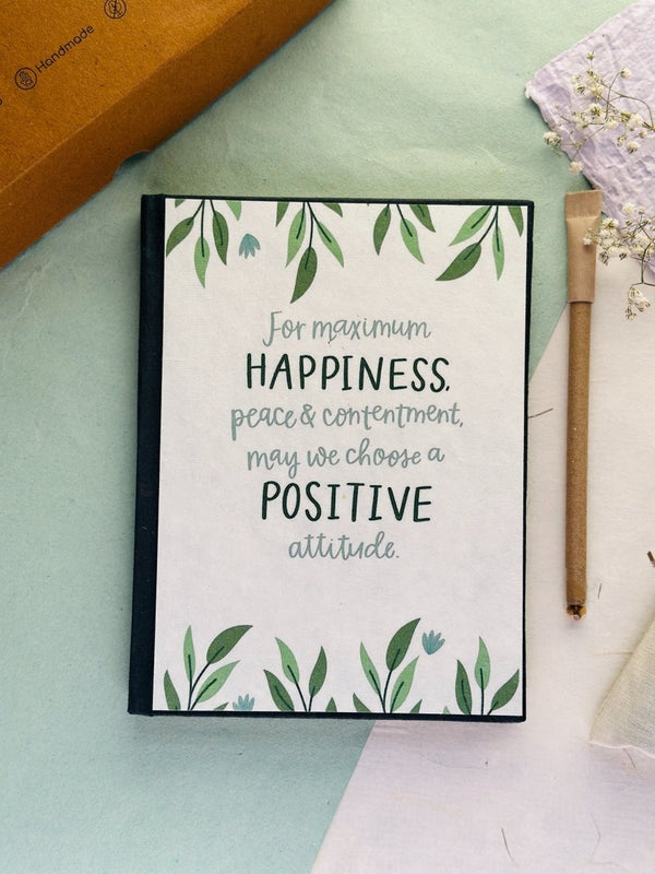 Blank Journal - Positive Attitude | Verified Sustainable by Brown Living™