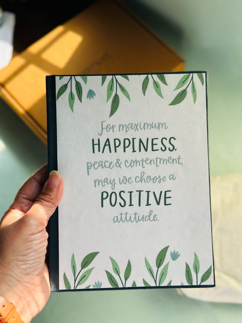 Blank Journal - Positive Attitude | Verified Sustainable by Brown Living™