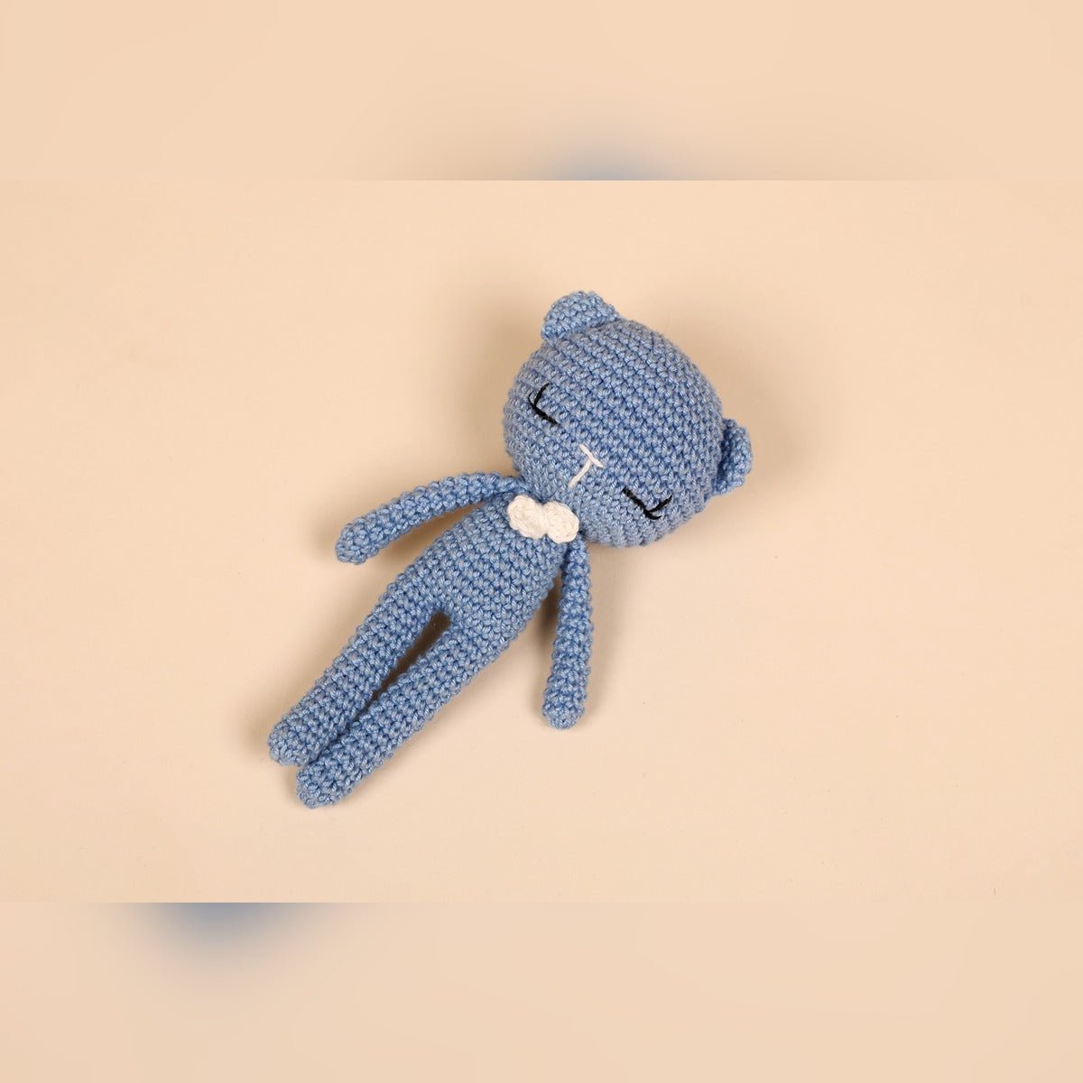 Blue Bear Crochet Baby Doll – Handmade Cuddly Toy – Dolls & Dollhouses by Bombay Toy Company available on Brown Living™. . SKU: CBD03BL. Img 2.