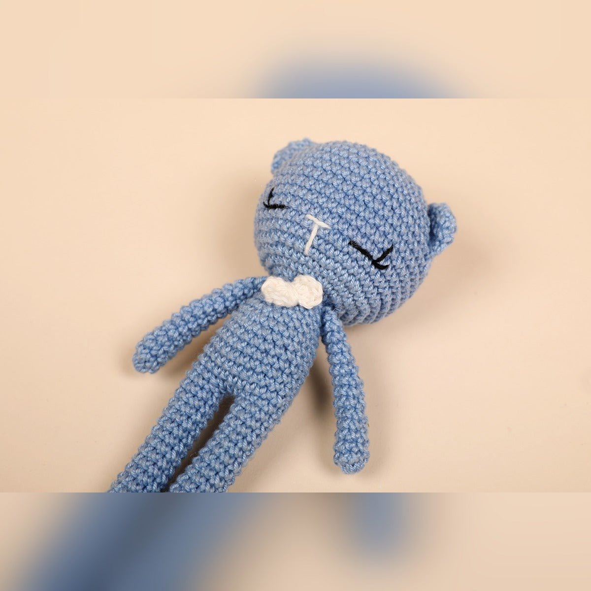 Blue Bear Crochet Baby Doll – Handmade Cuddly Toy – Dolls & Dollhouses by Bombay Toy Company available on Brown Living™. . SKU: CBD03BL. Img 3.
