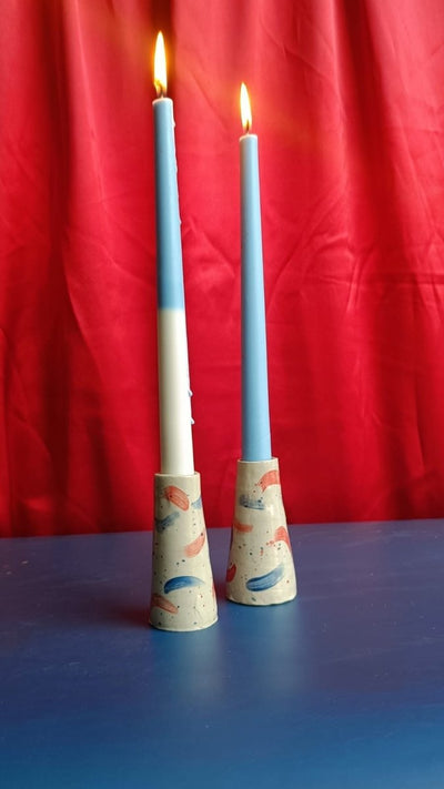 Blue Elegant Candle Cascade Holder Set – Candles & Fragrances on Brown Living™. SKU: BTCB059CCH202. Img 3.