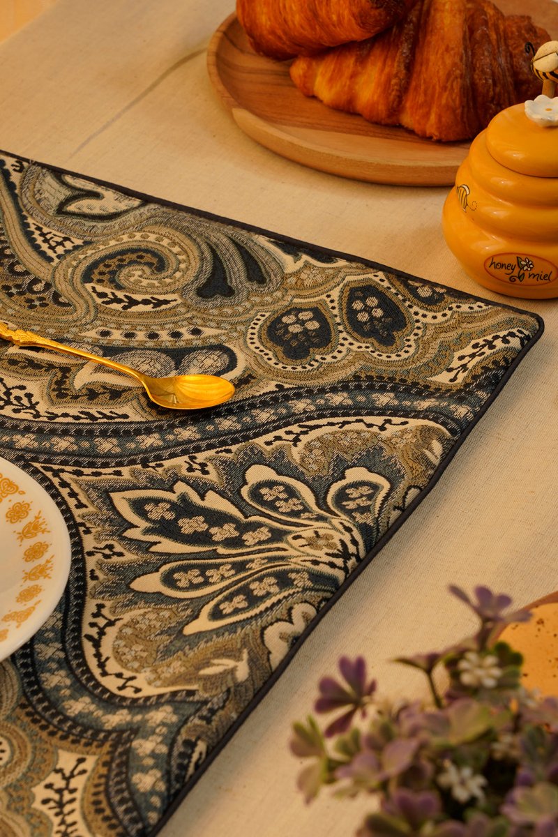 Blue Embroidery Placemats (Set of 6) | Verified Sustainable by Brown Living™